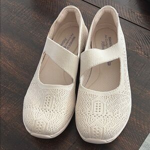 Skechers Ivory Knit Mary Jane Shoes